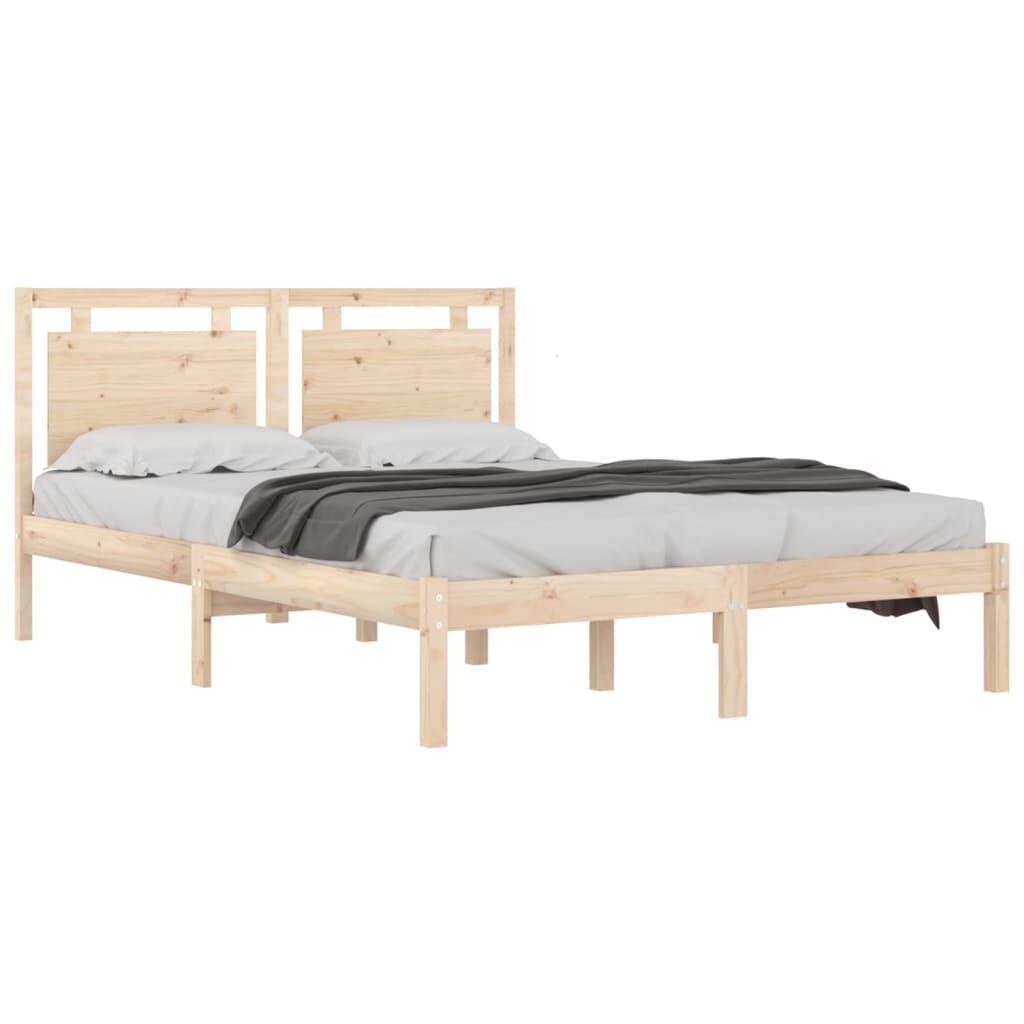 vidaXL Πλαίσιο Κρεβατιού 150 x 200 εκ. Μασίφ Ξύλο King Size