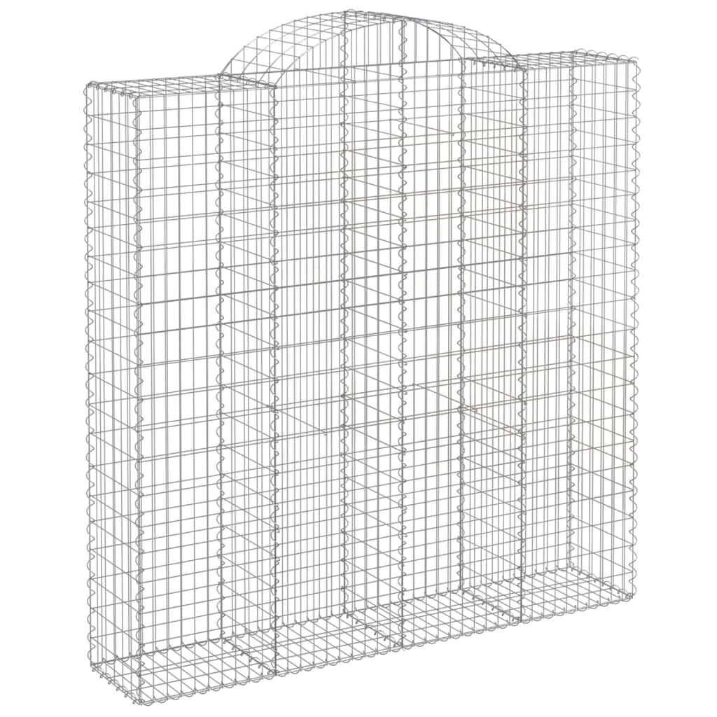 vidaXL Συρματοκιβώτια Τοξωτά 14 τεμ. 200x50x200/220 εκ. Γαλβαν. Ατσάλι