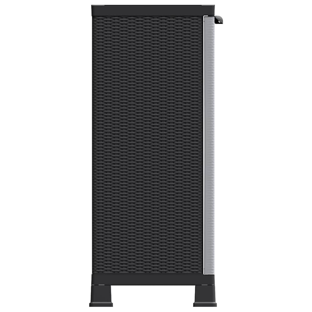 vidaXL Πλαστικό Ντουλάπι 68 x 39 x 92 εκ. με Σχεδιασμό σε Στυλ Ρατάν