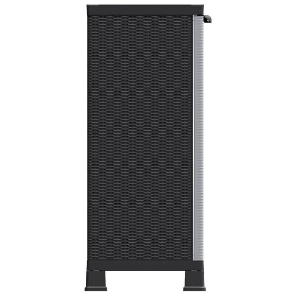 vidaXL Πλαστικό Ντουλάπι 68 x 39 x 92 εκ. με Σχεδιασμό σε Στυλ Ρατάν