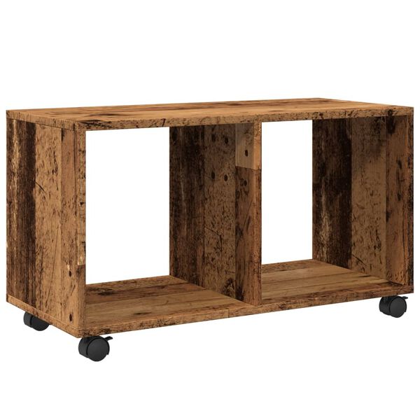 vidaXL Ντουλάπι Τροχήλατο Όψη Παλαιού Ξύλου 72x33x42,5 εκ. Επεξ. Ξύλο
