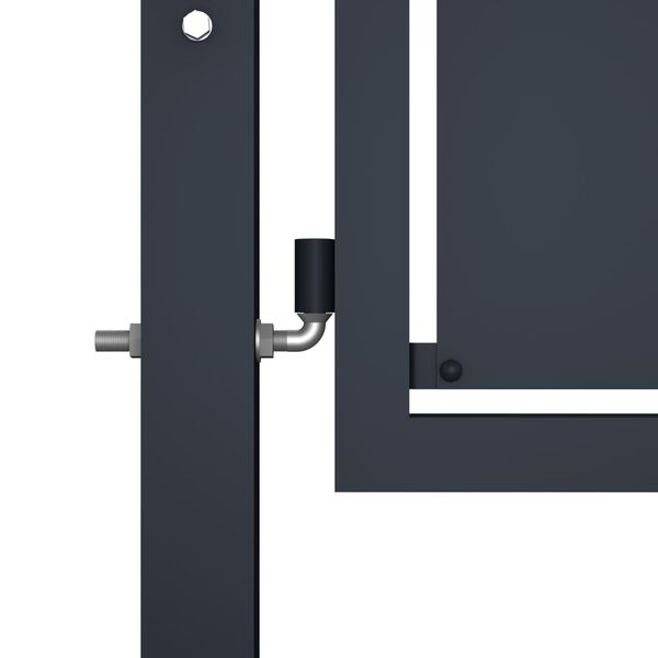 vidaXL Πόρτα Περίφραξης Κήπου Ανθρακί 100 x 125 εκ. Ατσάλινη