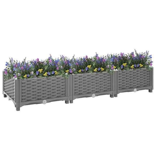 vidaXL Ζαρντινιέρα 120 x 40 x 23 εκ. από Πολυπροπυλένιο