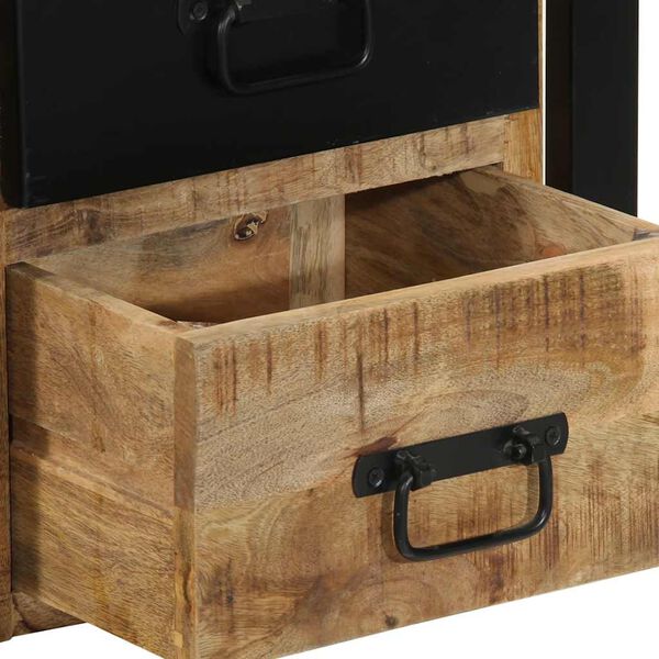 vidaXL Κομοδίνο 40x35x40 cm Στερεό ακατέργαστο ξύλο Mango
