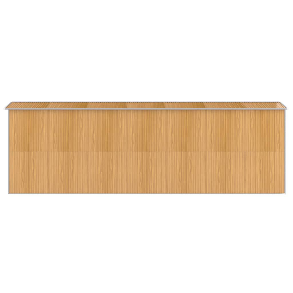 vidaXL Αποθήκη Κήπου Ανοιχτό καφέ 192x606x223 εκ. Γαλβανισμένο Ατσάλι