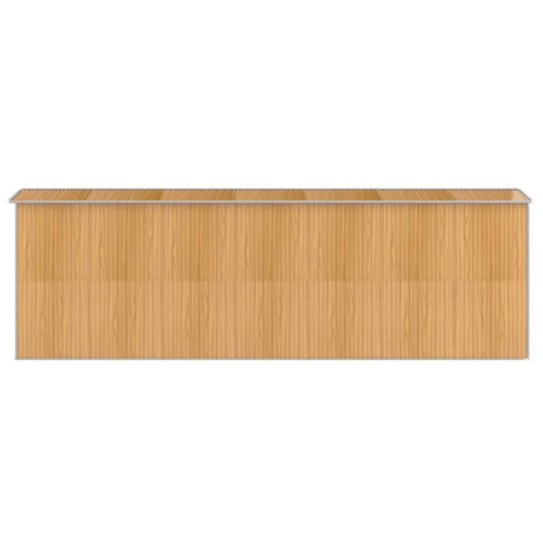 vidaXL Αποθήκη Κήπου Ανοιχτό καφέ 192x606x223 εκ. Γαλβανισμένο Ατσάλι
