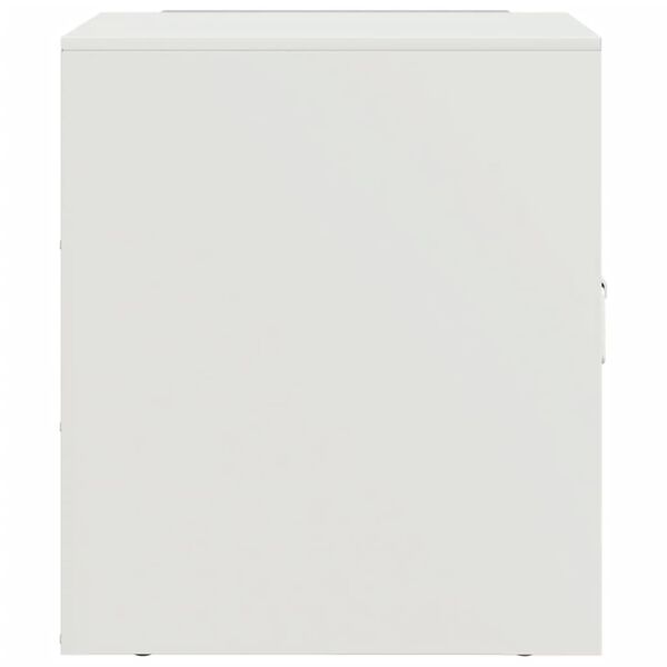 vidaXL Κομοδίνο Λευκό 34,5 x 39 x 44 εκ. από Χάλυβα