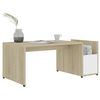 vidaXL Τραπεζάκι Σαλονιού Λευκό/Sonoma Δρυς 90x45x35 εκ. Επεξ. Ξύλο