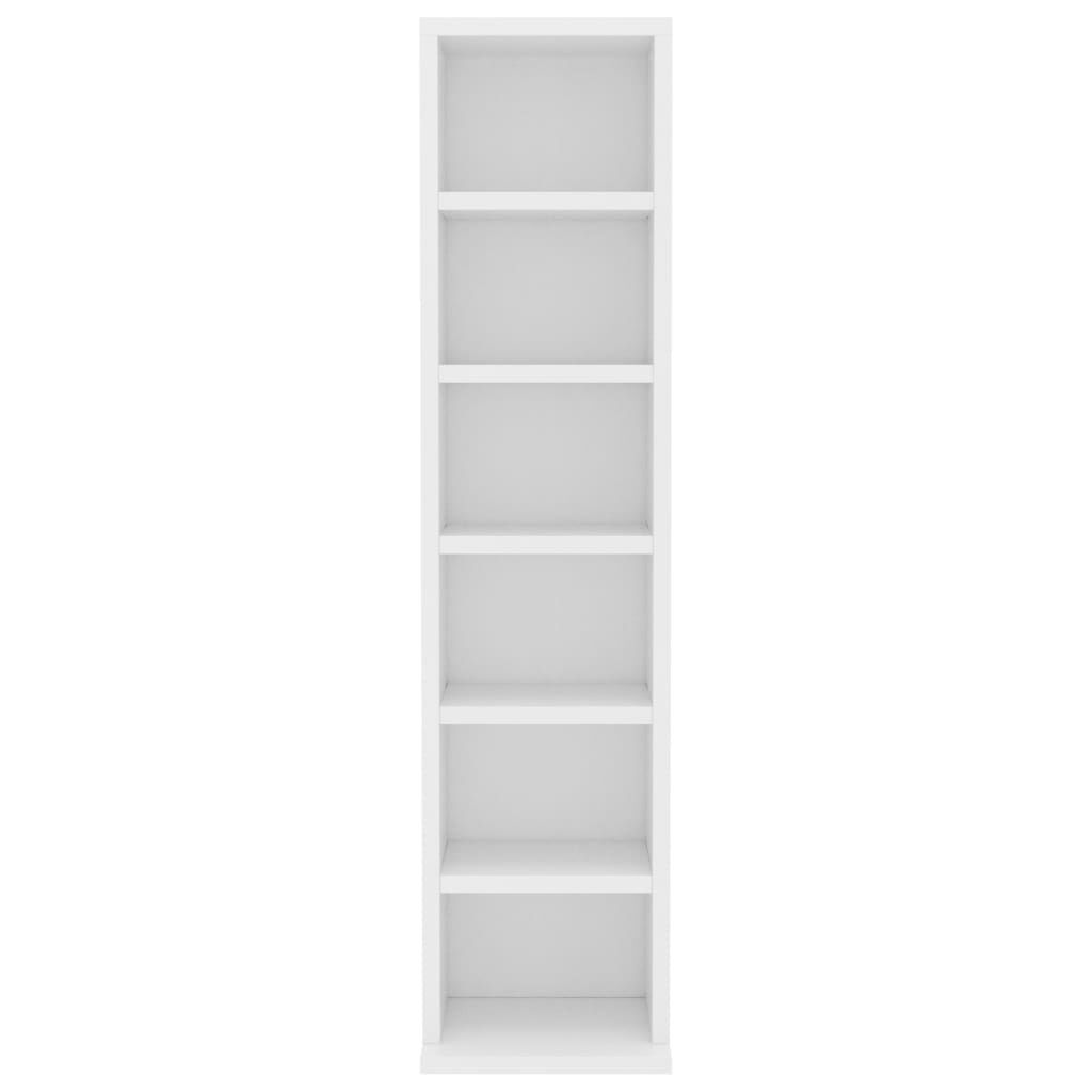 vidaXL Έπιπλο για CD Λευκό 21 x 20 x 88 εκ. από Επεξεργασμένο Ξύλο