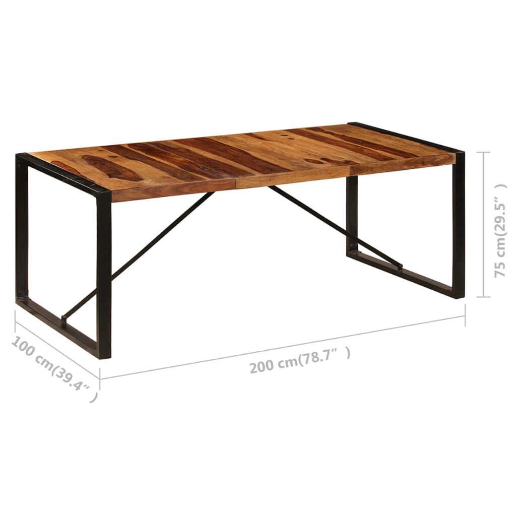 vidaXL Τραπεζαρία 200 x 100 x 75 εκ. από Μασίφ Ξύλο Sheesham
