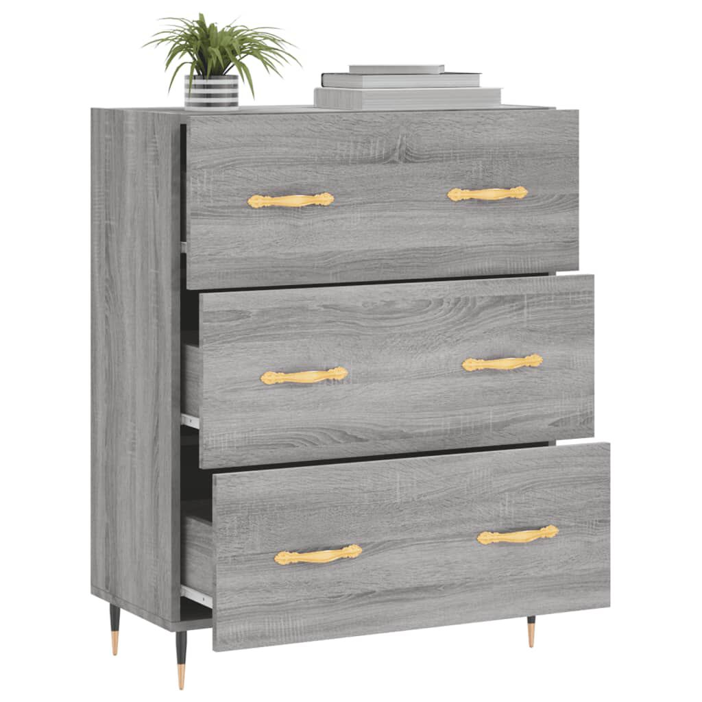 vidaXL Ντουλάπι Γκρι Sonoma 69,5 x 34 x 90 εκ. από Επεξεργασμένο Ξύλο