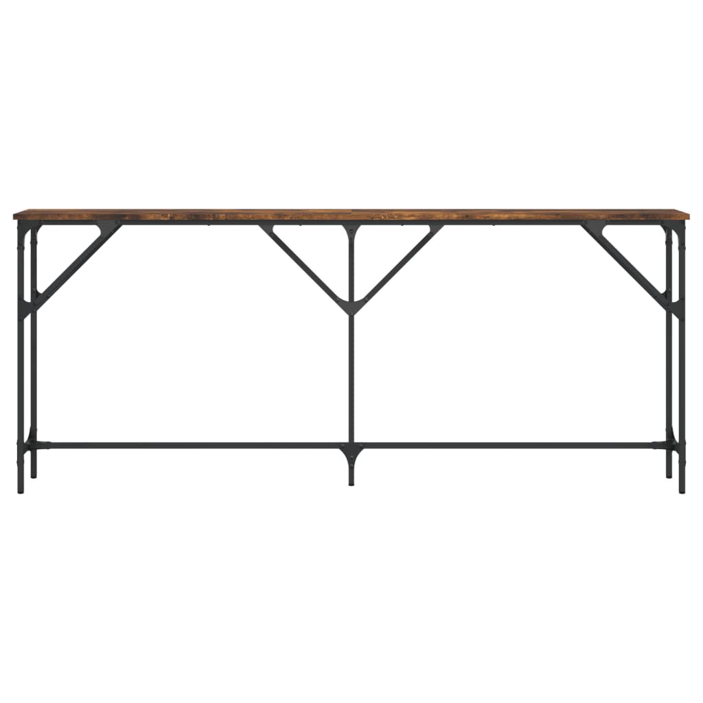 vidaXL Τραπέζι Κονσόλα Καπνιστή Δρυς 180x23x75 εκ. Επεξεργασμένο Ξύλο
