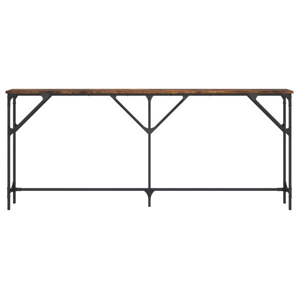vidaXL Τραπέζι Κονσόλα Καπνιστή Δρυς 180x23x75 εκ. Επεξεργασμένο Ξύλο