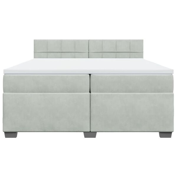 vidaXL &Kappa;&rho;&epsilon;&beta;ά&tau;&iota; Boxspring &mu;&epsilon; &Sigma;&tau;&rho;ώ&mu;&alpha; &Alpha;&nu;&omicron;&iota;&chi;&tau;ό &Gamma;&kappa;&rho;&iota; 200x200 &epsilon;&kappa;. &Beta;&epsilon;&lambda;&omicron;ύ&delta;&iota;&nu;&omicron;