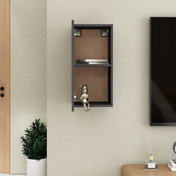 vidaXL Έπιπλο Τηλεόρασης Γκρι 30,5 x 30 x 60 εκ. από Επεξ. Ξύλο