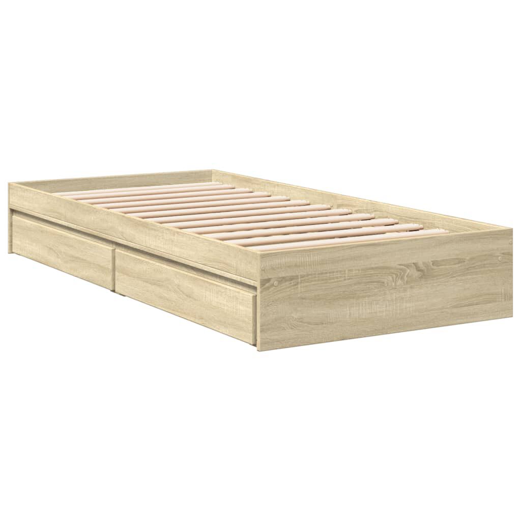 vidaXL Πλαίσιο Κρεβατιού με συρτάρια Sonoma Δρυς 100x200εκ. Επεξ. Ξύλο