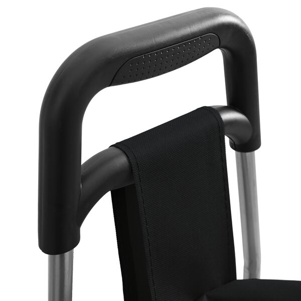 vidaXL Καρότσι Αγορών Μαύρο 35 x 28 x 92 εκ. Ύφασμα Oxford