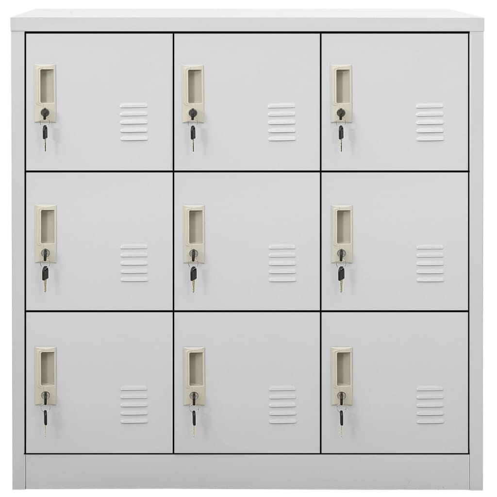 vidaXL Φοριαμοί 2 τεμ. Ανοιχτό Γκρι 90 x 45 x 92,5 εκ. Ατσάλινοι