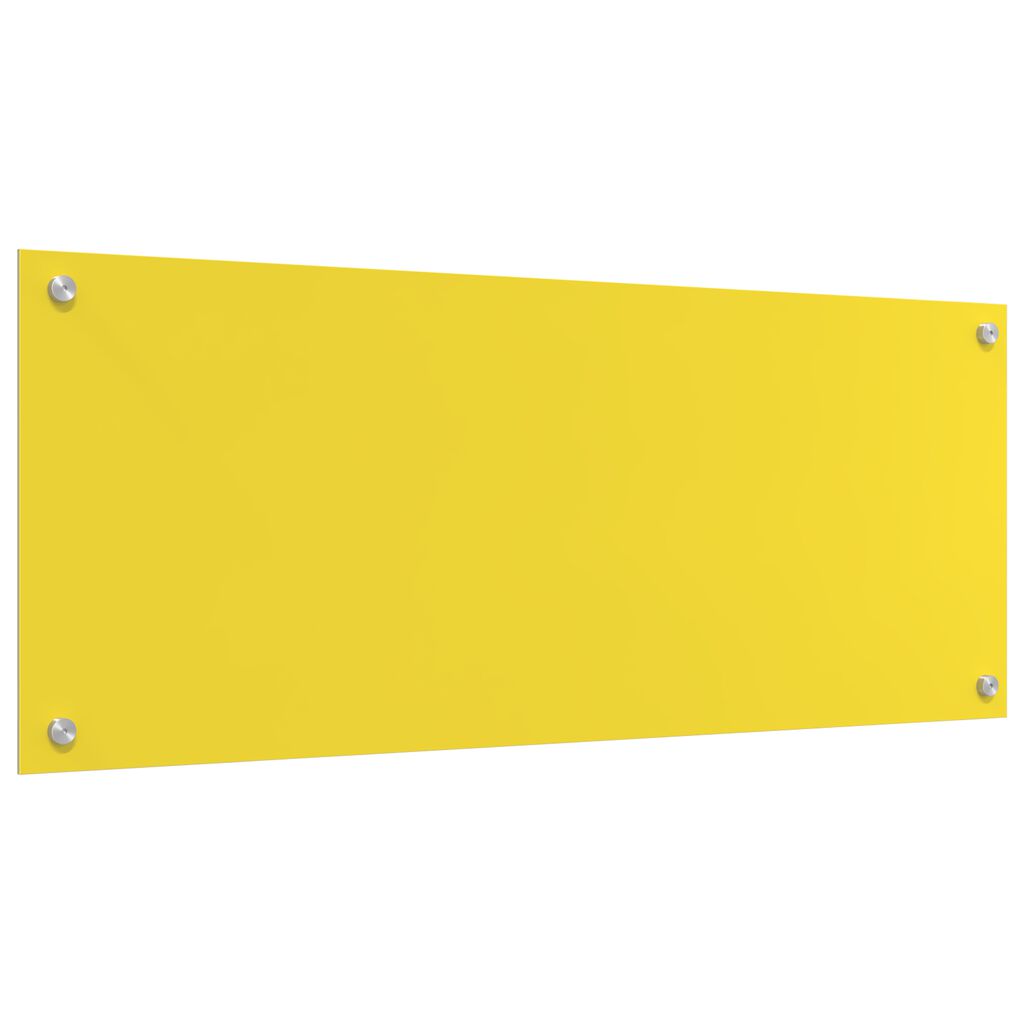 vidaXL Πίσω Πάνελ Κουζίνας Κίτρινο 100 x 40 x 0.6 εκ. σκληρυμένο γυαλί