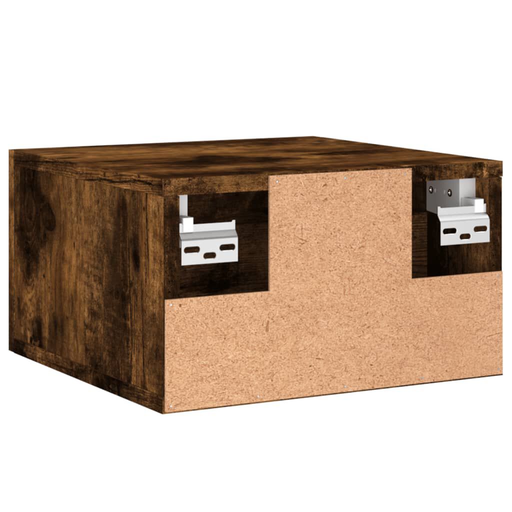vidaXL Κομοδίνο Επιτοίχιο Καπνιστή Δρυς 35 x 35 x 20 εκ.