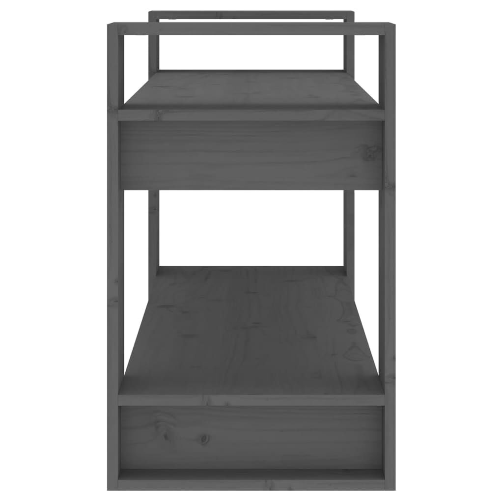 vidaXL Βιβλιοθήκη/Διαχωριστικό Χώρου Γκρι 80x35x56,5 εκ. Μασίφ Πεύκο