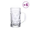 vidaXL &Kappa;&omicron;ύ&pi;&alpha; &Mu;&pi;ί&rho;&alpha;&sigmaf; &mu;&epsilon; &Lambda;&alpha;&beta;ή &Gamma;&upsilon;ά&lambda;&iota;&nu;&eta; 6 &Tau;&epsilon;&mu;. 500 ml