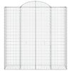 vidaXL Συρματοκιβώτια Τοξωτά 2 τεμ. 200x50x200/220 εκ. Γαλβαν. Ατσάλι
