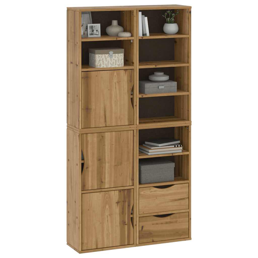 vidaXL Πλαϊνά ντουλάπια 4 τεμ. ODDA 40x24x79 εκ. από Μασίφ Ξύλο Πεύκου
