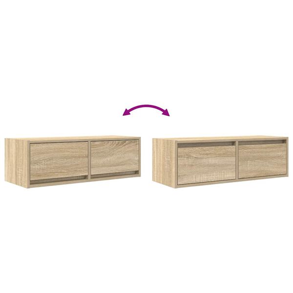 vidaXL Έπιπλα Τηλεόρασης 2 τεμ. 80x31x25,5 εκ. Επεξεργασμένο Ξύλο