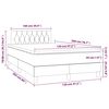 vidaXL &Kappa;&rho;&epsilon;&beta;ά&tau;&iota; Boxspring &mu;&epsilon; &Sigma;&tau;&rho;ώ&mu;&alpha; & LED &Rho;&omicron;&zeta; 120x200 &epsilon;&kappa;. &Beta;&epsilon;&lambda;&omicron;ύ&delta;&iota;&nu;&omicron;