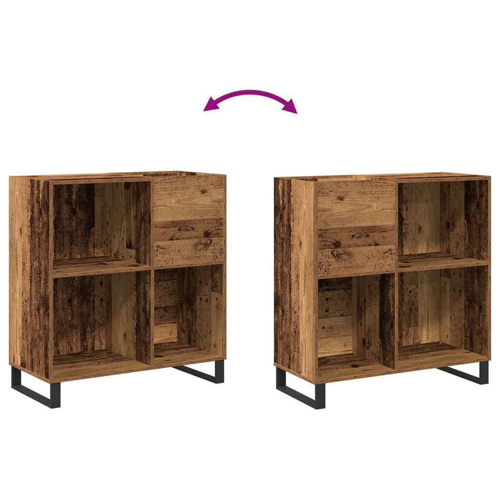 vidaXL Ντουλάπα Δίσκων Artisan Oak 84,5x38x89 εκ. Επεξεργασμένο Ξύλο