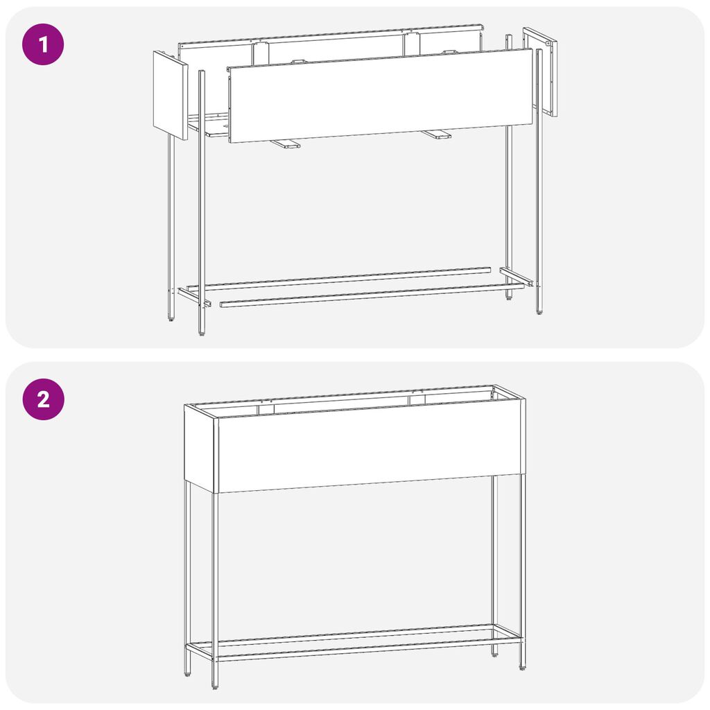 vidaXL Υψωμένος Κήπος 100x26x82 εκ Ελιά Χάλυβας