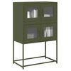 vidaXL Highboard Ελαιοπράσινο 68x39x107 cm Ατσάλι