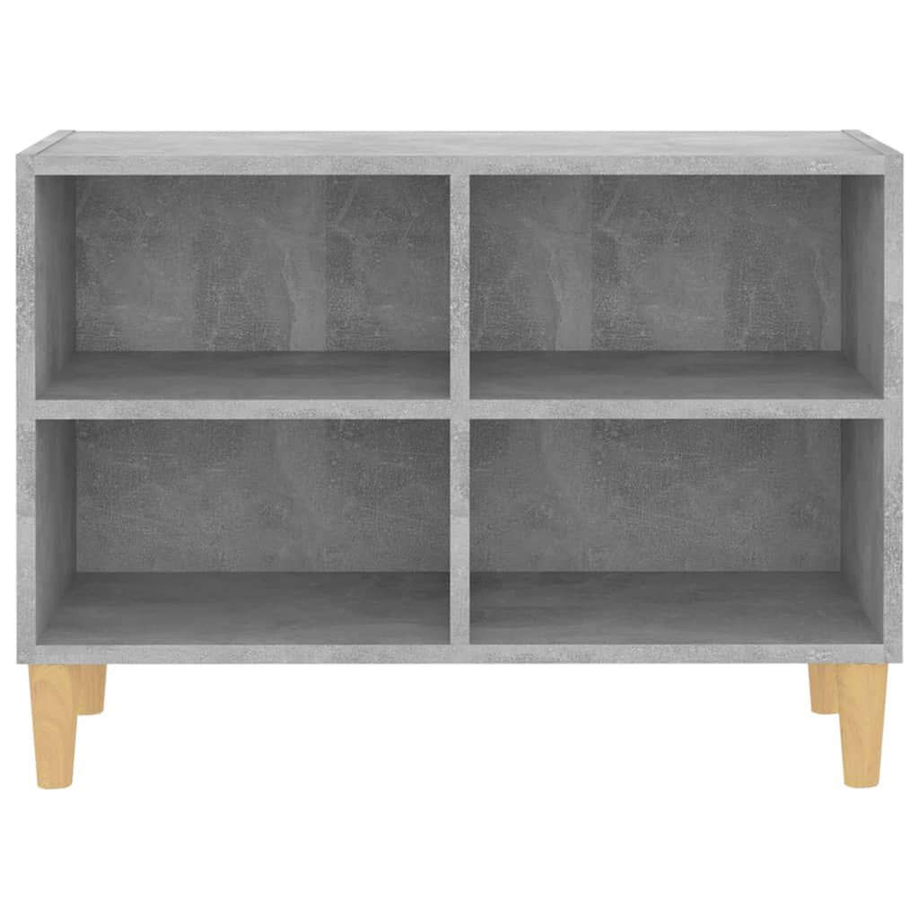 vidaXL Έπιπλο Τηλεόρασης Γκρι Σκυρ. 69,5x30x50εκ με Μασίφ Ξύλινα Πόδια