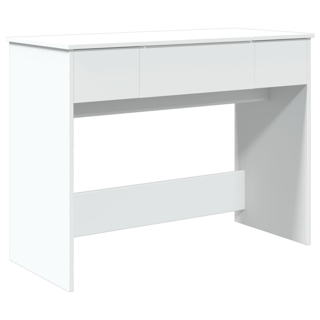 vidaXL Μπουντουάρ με Καθρέφτη Λευκό 100x45x76 εκ.