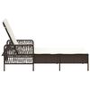 vidaXL Ξαπλώστρα με μαξιλάρι Καφέ 157 x 55 x 92 εκ. συνθετικό ρατάν
