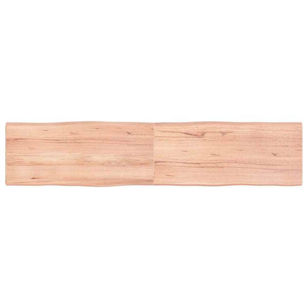 vidaXL Επιφ Τραπεζιού Αν Καφέ 180x40x(2-4)εκ.Ακατέργ. Μασίφ Ξύλο Δρυός