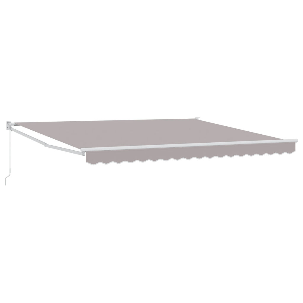 vidaXL Ανασυρόμενη Τέντα Ανοιχτό Γκρι 400x300 cm