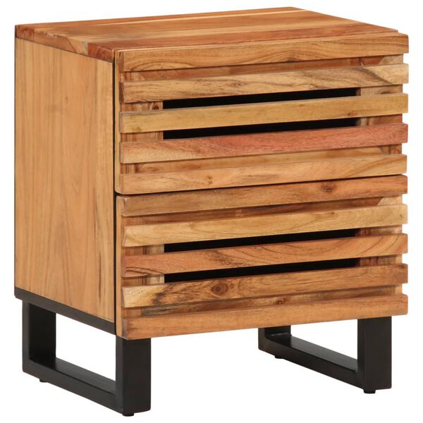 vidaXL Κομοδίνο 40 x 34 x 46 εκ. από Μασίφ Ξύλο Ακακίας