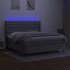 vidaXL &Kappa;&rho;&epsilon;&beta;ά&tau;&iota; Boxspring &mu;&epsilon; &Sigma;&tau;&rho;ώ&mu;&alpha; & LED &Alpha;&nu;.&Gamma;&kappa;&rho;&iota; 180x200&epsilon;&kappa;. &Upsilon;&phi;&alpha;&sigma;&mu;ά&tau;&iota;&nu;&omicron;