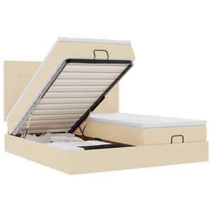 vidaXL &Omicron;&theta;&omega;&mu;&alpha;&nu;&iota;&kappa;ό &kappa;&rho;&epsilon;&beta;ά&tau;&iota; &mu;&epsilon; &sigma;&tau;&rho;ώ&mu;&alpha;&tau;&alpha; & LEDs &Kappa;&rho;έ&mu;&alpha; 180x200cm ύ&phi;&alpha;&sigma;&mu;&alpha;