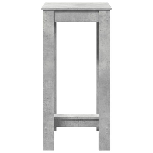 vidaXL Τραπέζι Μπαρ Γκρι Σκυροδέματος 51x50x103,5 εκ. Επεξ. Ξύλο