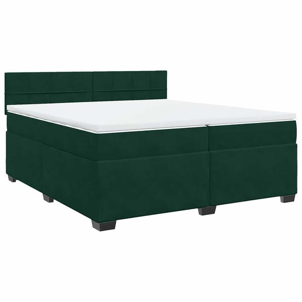 vidaXL &Kappa;&rho;&epsilon;&beta;ά&tau;&iota; Boxspring &mu;&epsilon; &Sigma;&tau;&rho;ώ&mu;&alpha; &Sigma;&kappa;&omicron;ύ&rho;&omicron; &Pi;&rho;ά&sigma;&iota;&nu;&omicron; 200x200&epsilon;&kappa;. &Beta;&epsilon;&lambda;&omicron;ύ&delta;&iota;&nu;&omicron;