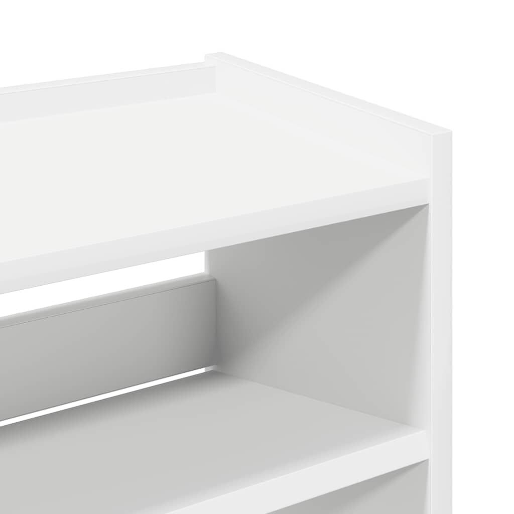 Ράφι παπουτσιών vidaXL Λευκό 60x25x81 cm Κατασκευασμένο ξύλο