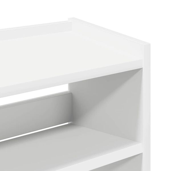 Ράφι παπουτσιών vidaXL Λευκό 60x25x81 cm Κατασκευασμένο ξύλο