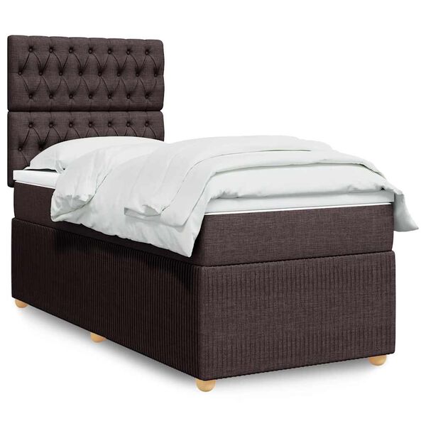 vidaXL &Kappa;&rho;&epsilon;&beta;ά&tau;&iota; Boxspring &mu;&epsilon; &Sigma;&tau;&rho;ώ&mu;&alpha; &Sigma;&kappa;&omicron;ύ&rho;&omicron; &Kappa;&alpha;&phi;έ 90x190 &epsilon;&kappa;. &Upsilon;&phi;&alpha;&sigma;&mu;ά&tau;&iota;&nu;&omicron;