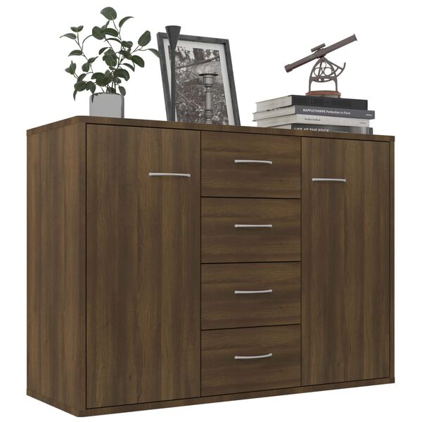 vidaXL Ντουλάπι Καφέ Δρυς 88 x 30 x 65 εκ. από Επεξεργασμένο Ξύλο