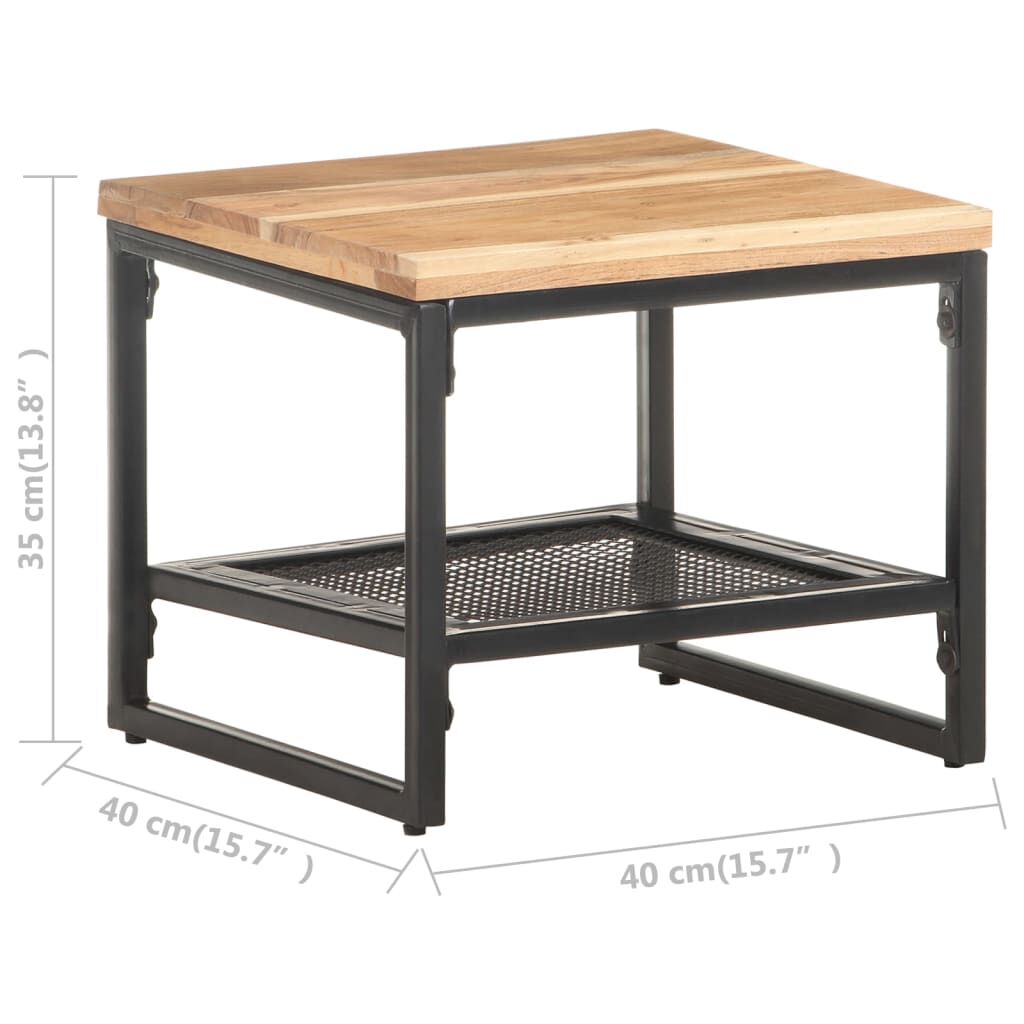 vidaXL Τραπεζάκι Βοηθητικό 40 x 40 x 35 εκ. Μασίφ Ξύλο Ακακίας