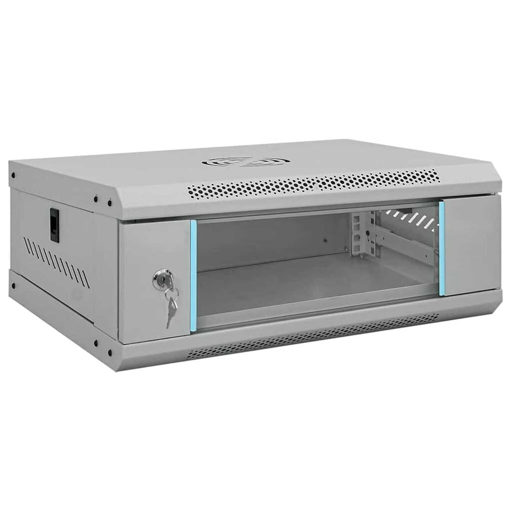 vidaXL Ντουλάπα δικτύου με αποθήκευση Γκρι 53 x 45 x 21 εκ Ατσάλι