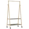 vidaXL &Rho;ά&phi;&iota; &rho;&omicron;ύ&chi;&omega;&nu; &mu;&epsilon; &rho;ά&phi;&iota;&alpha; &kappa;&alpha;&iota; &rho;ό&delta;&epsilon;&sigmaf; 96x45,5x155,5 cm &Mu;&pi;&alpha;&mu;&pi;&omicron;ύ